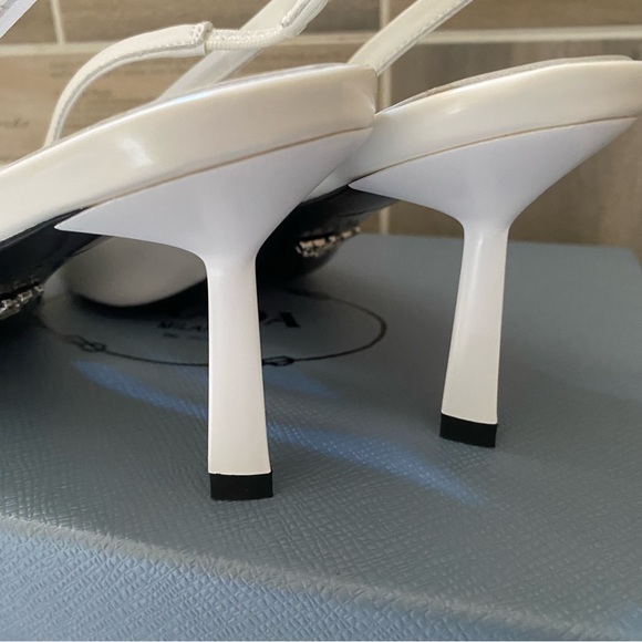 Women’s Prada White Heels With Box 👠 - Picture 5 of 6